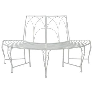 vidaXL Koku sols 4 -vietīgs 160 x 80 x 89 cm steel Antīka balta