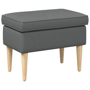 vidaXL Pēdu soliņ&scaron; Tum&scaron;i pelēka 55 x 35 x 41 cm
