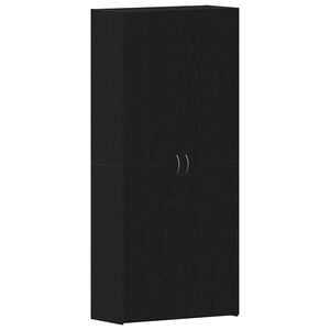 vidaXL Apavu skapis 80 x 35.5 x 180 cm Inženierijas koks Melna