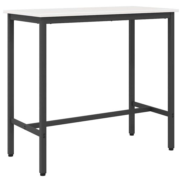 vidaXL galds Balts 100 x 50 x 91 cm Inženieru koks un tērauds