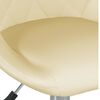 vidaXL grozāms virtuves krēsls, krēmkrāsas mākslīgā āda