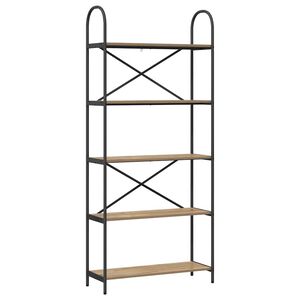 vidaXL Grāmatu plaukts 5 līmeņi 80 x 30 x 183 cm Inženierijas koks