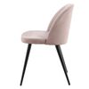 Venture Home virtuves krēsli Velvet, 2 gab., samts, melna, rozā