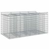 vidaXL Gabions pacelta gulta 2 gab. 200 x 100 x 100 cm Cinkota tērauda