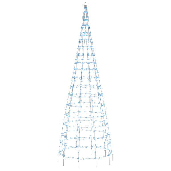 vidaXL LED Ziemassvētku eglīte uz karoga masta 550 LED Zila 300 cm