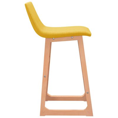 vidaXL bāra krēsli, 2 gab., sinepju dzeltens audums