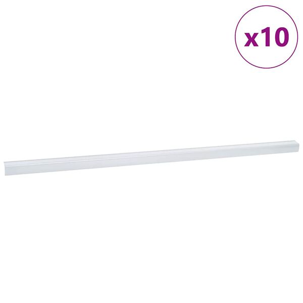 vidaXL Pakāpienu malu profili 10 pcs Sudraba 67 cm Alumīnijs