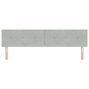 vidaXL Galvgalis ar galvas klāju Gai&scaron;i pelēks 200 cm Mākslīgā āda