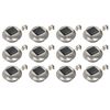 vidaXL āra solārās lampas, 12 gab., LED, apaļas, 12 cm, baltas