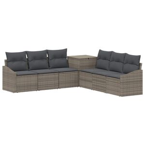 vidaXL Dīvānu komplekts 7 gab. Pelēks un tum&scaron;i pelēks