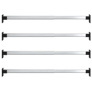 vidaXL teleskopiskās skapja sliedes, 4 gab., sudraba krāsa, 58-100 cm