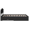vidaXL Gultas rāmis ar atvilktni Melna 120 x 200 cm Inženierijas koks