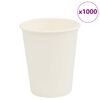 vidaXL papīra kafijas krūzes 1000 gab. 8 unces 200 ml Baltas