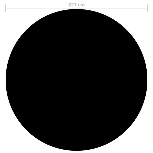 vidaXL baseina pārklājs, 527 cm, PE, melns