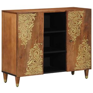 vidaXL Puse Brūna 90 x 33 x 75 cm Cieta mango koksne