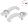 vidaXL LED līstes klipi 23,8 mm 2 gab. Caurspīdīgs Plastmasa un dzelzs