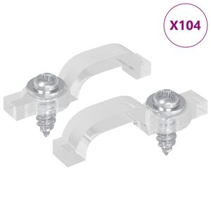 vidaXL LED līstes klipi 23,8 mm 2 gab. Caurspīdīgs Plastmasa un dzelzs