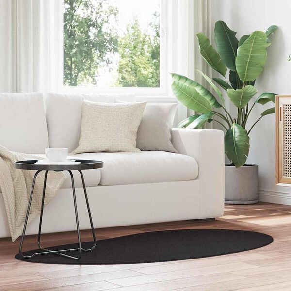 vidaXL Teritorijas paklāji HUARTE Melna 80 x 150 cm Poliesters