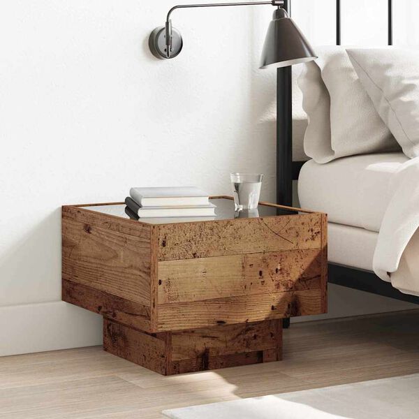 vidaXL Kafijas galdiņ&scaron; Vecs koks 40 x 40 x 30 cm Inženierijas koks