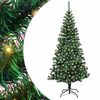 vidaXL Mākslīgais LED Ziemassvētku eglīte Zaļa 210 cm PVC un metāls