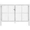 vidaXL dārza vārti, 306x200 cm, cinkots tērauds, sudraba krāsā