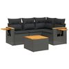 vidaXL Patio Sofa Set 5-vietīgs Black