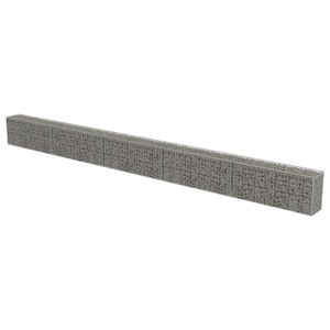 vidaXL gabions ar vāku, cinkots tērauds, 600x30x50 cm