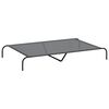 vidaXL Paaugstināta Suņu Gulta Pelēka 150x90x20 cm Tekstilēns tērauds