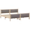 vidaXL Gultas rāmis Braun un taupe 200 x 200 cm Priedes masīvkoks