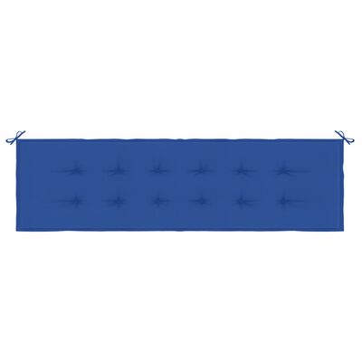 vidaXL dārza sola matracis, 180x50x3 cm, audums, koši zils