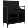 vidaXL apavu skapītis, melns, 65,5x32x57,5 cm, inženierijas koks