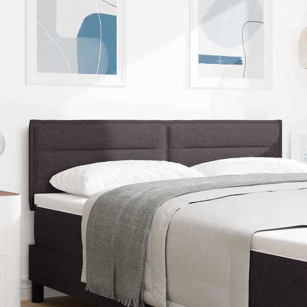 vidaXL Galvgalis Tum&scaron;i brūna 144 cm audums