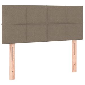 vidaXL gultas galvgalis, 90x5x78/88 cm, pelēkbrūns audums