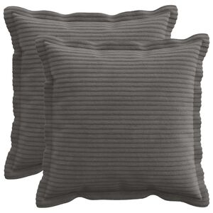vidaXL Spilvenu pārvalks 2 gab. HOUTEN Tum&scaron;i pelēka 30 x 30 cm