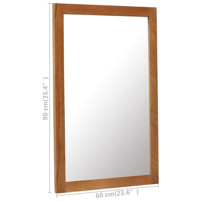 vidaXL spogulis, 60x90 cm, ozola masīvkoks