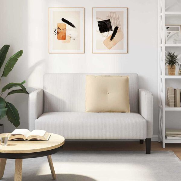 vidaXL Atpakaļ spilvens Krēmkrāsa 60 x 50 cm Mikrofibra