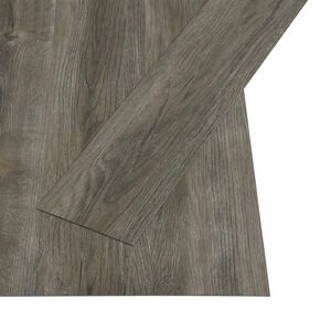 vidaXL Pa&scaron;līmējo&scaron;s grīdas dēlis Pelēks un brūns 4,46 m&sup2; 32 gab. PVC