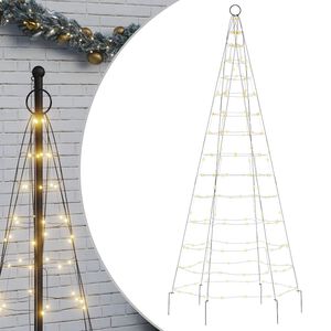 vidaXL LED Ziemassvētku eglīte 200LED Silti Balta 180cm