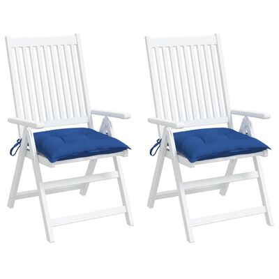 vidaXL dārza krēslu spilveni, 2 gab., zili, 50x50x7 cm, audums
