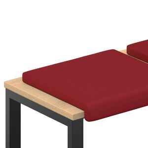 vidaXL Solspilvens 4 gab. Mākslīgā āda Vīna sarkans Dziļums 35 cm