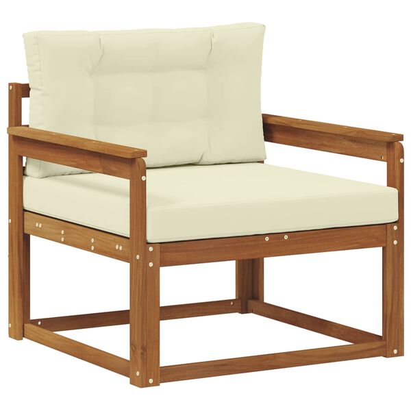 vidaXL Āra vidējā dīvāns Cietā akācijas koks Dabiska