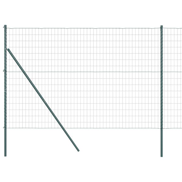 vidaXL Žogs ar stabu Zaļa 1,6 x 10 m Tērauds un PVC