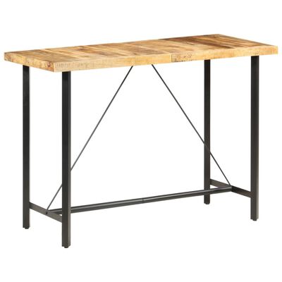 vidaXL bāra galds, 150x70x107 cm, neapstrādāts mango koks