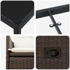 vidaXL Dārza ēdamgalds ar spilvenu 9 pcs Brūna Poliūtu rotangpalma
