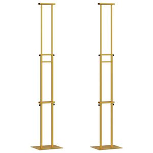vidaXL Izstāžu stendi 2 gab. Zelts 30 x 23,5 x 210 cm Tērauds