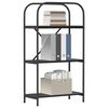 vidaXL Grāmatu plaukts Melns ozolkoks 60 x 30 x 109 cm