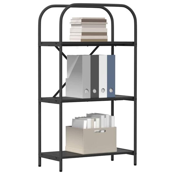 vidaXL Grāmatu plaukts Melns ozolkoks 60 x 30 x 109 cm