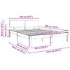 vidaXL Gultas rāmis Vaks brūns 140 x 190 cm Ciets priedes koks