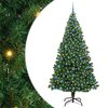 vidaXL Mākslīgā Ziemassvētku eglīte su 300 LED ar statīvu Zaļa 210 cm