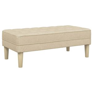 vidaXL sols ar spilvenu Krēmkrāsa 113 x 57 x 39 cm audums